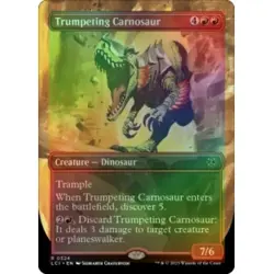FOIL TRUMPETING CARNOSAUR (BORDERLESS) The Lost Caverns Of Ixalan LCI Magic MTG - Image 1