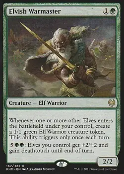 MTG Elvish Warmaster - Kaldheim - NM - Image 1