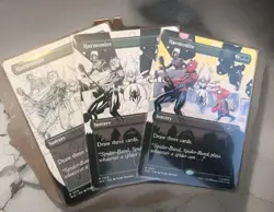 MTG Secret Lair Drop Harmonize Sorcery RARE SET LOT Sketch Spiderman - Image 1