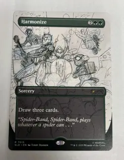 MTG Secret Lair Drop Harmonize Sorcery RARE SET LOT Sketch Spiderman - Image 2