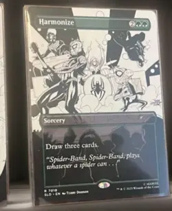 MTG Secret Lair Drop Harmonize Sorcery RARE SET LOT Sketch Spiderman - Image 3