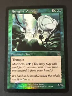Arrogant Wurm Foil X1 Torment Ex Condition See Front/back Pics - Image 1