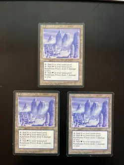 3x Karplusan Forest Ice Age MTG - see picts for condition - Image 1