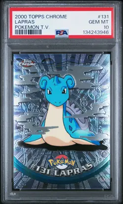 2000 Topps Chrome Pokemon T.V. #131 Lapras Pokemon T.V. PSA 10 - Image 1
