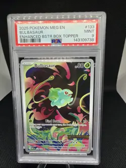 Pokemon TCG Bulbasaur IR 133/132 Mega Evolutions Stamped PSA 9 - Image 1