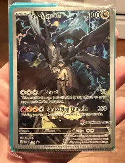 N's Zekrom #31 Promo Ascended Hero's ETB Pokemon Center **Error Crimped** Sealed - Image 1