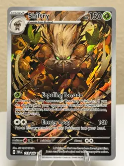 Shiftry 163/162 SV05: Temporal Forces Holo Illustration Rare Full Art Pokemon - Image 1