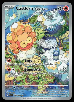Castform Sunny Form 195/191 Holo Illustration Rare Surging Sparks Pokemon Card - Image 1