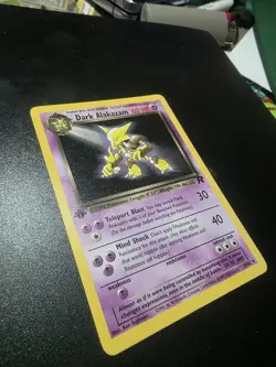 Pokemon TCG Dark Alakazam Card 18/82 Non-Holo, Vintage, LP Condition - Image 1