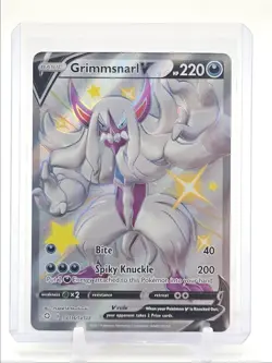 GRIMMSNARL V 2021 POKEMON SWSH SHINING FATES RARE SHINY SV116/SV122 Q4490 - Image 1
