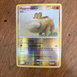 Hippopotas 51/130 Pokemon Diamond and Pearl Reverse Holo Excellent Condition - Image 1