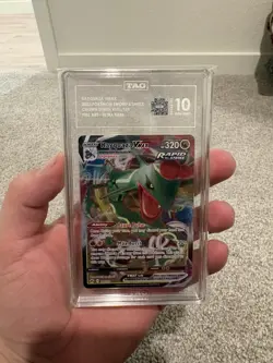 TAG 10 Rayquaza VMAX #101/159 GEM MT Crown Zenith Holo Pokemon Card - Image 1