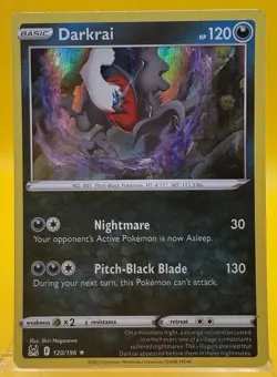 Darkrai 120/196 Swsh11: Lost Origin Holo Pokemon Card NM - Image 1
