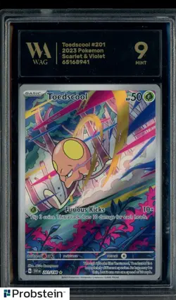 2023 Pokemon Scarlet & Violet Illustration Rare #201 Toedscool WAG 9 - Image 1