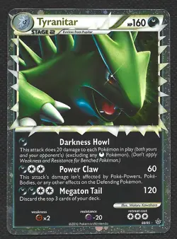 Pokemon Tyranitar 88/95 Prime Unleashed HeartGold SoulSilver Light Play LP - Image 1