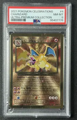 CHARIZARD PSA 8 2021 POKEMON CELEBRATIONS #4/102 ULTRA PREMIUM COLL 7776 - Image 1