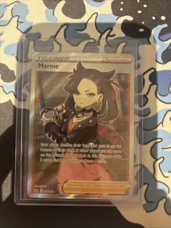 Pokemon Marnie Trainer Card TCG Full Art Sword & Shield 200/202 - Image 1