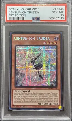 2024 PSA 10 YUGIOH MP24 1ST ED SECRET RARE CENTUR ION TRUDEA 💎 - Image 1