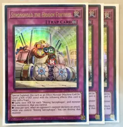 3X Yugioh Stronghold the Hidden Fortress MP25-EN201 Ultra Rare 1st Edition NM - Image 1