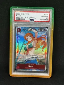Nami Alt Art Errata OP01-016 One Piece TCG PSA 10 - Image 1