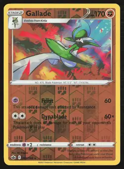 SWSH06: Chilling Reign Gallade #081/198 Reverse Holo Pokemon Card - Image 1