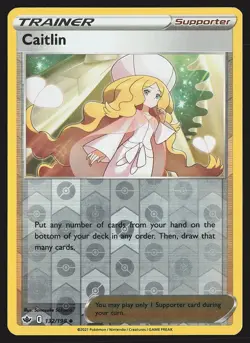 SWSH06: Chilling Reign Caitlin #132/198 Reverse Holo Pokemon Card - Image 1