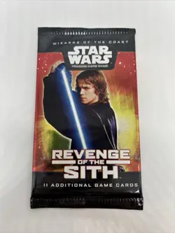 2005 Star Wars TCG Revenge of the Sith 11 Card Sealed Booster Pack - WOTC Anakin - Image 1