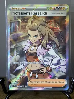 Pokemon Scarlet and Violet Base Set Professor's Research Full Art Card 241/198 - Image 1