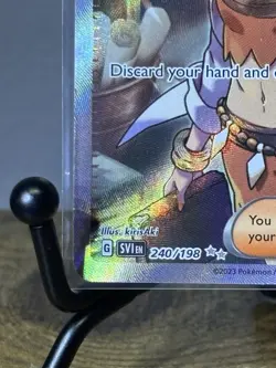 Pokemon Scarlet and Violet Base Set Professor's Research Full Art Card 241/198 - Image 4