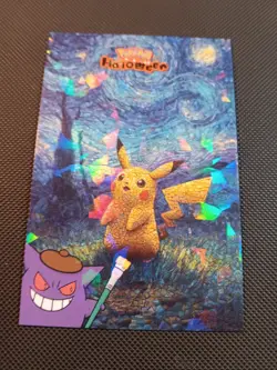 Pokemon 2025 Card Database Halloween Set Pikachu Van Gogh Cracked Ice Holo Peru - Image 1