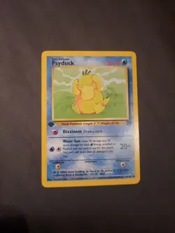 Pokemon Card Team Rocket 1st Edition Regular Finish Psyduck 65/82 - Image 1