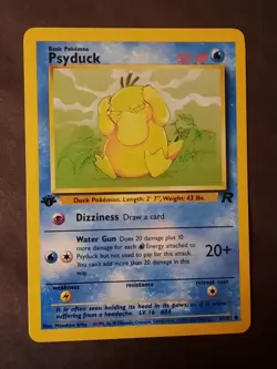 Pokemon Card Team Rocket 1st Edition Regular Finish Psyduck 65/82 - Image 4