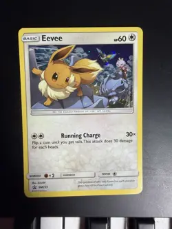 Pokemon Eevee SM235 Black Star Promo Holo Card Near Mint - Image 1
