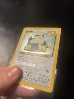 1999 Pokemon SNORLAX Jungle Set NO SYMBOL ERROR Misprint HOLO Rare Card 11/64 MP - Image 3