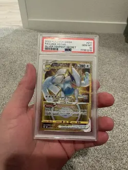 Pokemon Lugia VSTAR Gold Secret Rare Card Silver Tempest 211 PSA 10 - Image 1