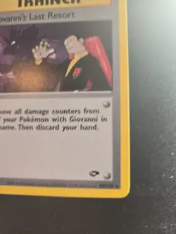 Giovanni's Last Resort 105/132 Vintage WOTC Pokemon Cards 2000 Gym Challenge LP - Image 3