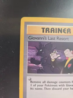 Giovanni's Last Resort 105/132 Vintage WOTC Pokemon Cards 2000 Gym Challenge LP - Image 5