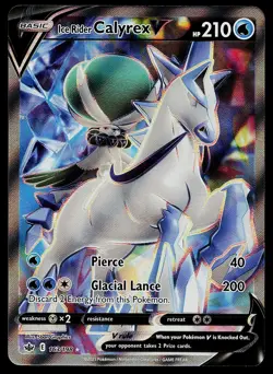 Pokemon Card - Ice Rider Calyrex V Chilling Reign 163/198 Ultra Rare - Image 1