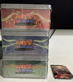 Lot of 4 Items Naruto CCG Chibi Tins 1, 2, and 3 and Sage’s Legacy Card Pack - Image 2