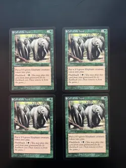 4 x Call of the Herd Odyssey MTG - see picts for condition - Image 1