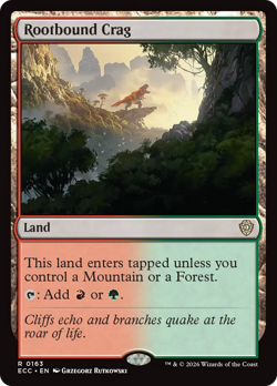 Rootbound Crag 163 | NM Near Mint | ECC Lorwyn Eclipsed Commander Magic MTG - Image 1