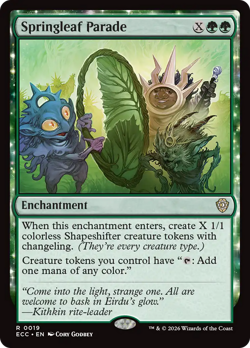 Springleaf Parade 19 | NM Near Mint | ECC Lorwyn Eclipsed Commander Magic MTG - Image 1