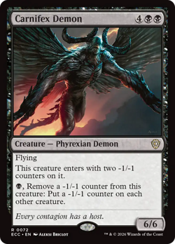 Carnifex Demon 72 | NM Near Mint | ECC Lorwyn Eclipsed Commander Magic MTG - Image 1
