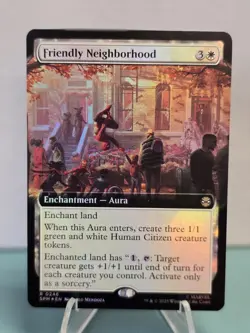 Friendly Neighborhood 0246 Foil (Extended Art) Marvel's Spider-Man MTG NM SPM - Image 1