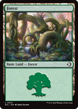 Forest 273 | NM Near Mint ◆FOIL◆ | ECL Lorwyn Eclipsed Magic MTG - Image 1