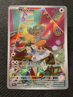 Minccino 182/162 Temporal Forces Illustration Rare Full Art Pokemon TCG MINT - Image 1