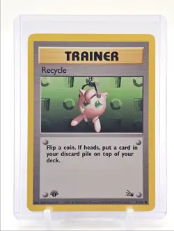 RECYCLE 1999 POKEMON TRAINER FOSSIL 1ST EDITION COMMON 61/62 Q3423 - Image 1