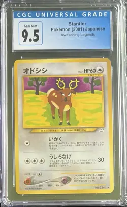 2001 Pokemon TCG Neo 3 Awakening Legends Japanese Stantler #234 CGC 10 GEM MINT - Image 1