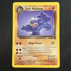 Vintage Pokemon Non-Holo Rare Dark Machamp 27/82 Team Rocket Wotc 2000 - Image 1
