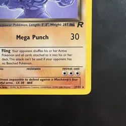 Vintage Pokemon Non-Holo Rare Dark Machamp 27/82 Team Rocket Wotc 2000 - Image 4